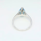 2.00 ct Blue Pear Diamond Solitaire Ring