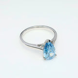 2.00 ct Blue Pear Diamond Solitaire Ring