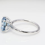 3.00 ct Blue Round Diamond Solitaire Ring
