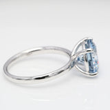 3.00 ct Blue Round Diamond Solitaire Ring