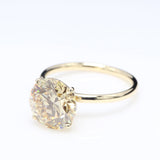 5.00 ct Round Yellow Diamond Solitaire Ring