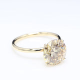 5.00 ct Round Yellow Diamond Solitaire Ring