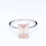 3.00 ct Pink Emerald Diamond in 18kt white gold Ring