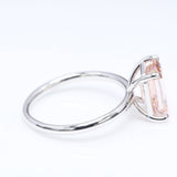3.00 ct Pink Emerald Diamond in 18kt white gold Ring