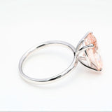5.00 ct Pink Oval Diamond in 18kt White Gold Ring