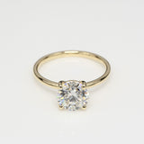 2.00 ct Round Diamond Solitaire Ring Yellow Gold