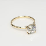 2.00 ct Round Diamond Solitaire Ring Yellow Gold