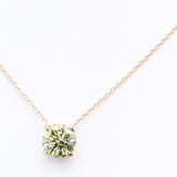 2.00 ct Round Green Diamond Chain with Pendant