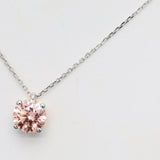 2.00 ct Vivid Pink Round Diamond Chain with Pendant