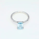 2.00 ct Blue Emerald Diamond Solitaire Ring