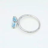 2.00 ct Blue Emerald Diamond Solitaire Ring