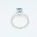 2.00 ct Blue Emerald Diamond Solitaire Ring