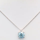 3.00 ct Vivid Blue Round Diamond Chain with Pendant