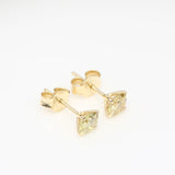 2 x 0.50 ct Yellow Round Diamond Earrings