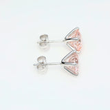 2 x 2.00 ct Vivid Pink Round Diamond Earrings