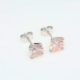1.00 ct Pink Round Diamond Stud Earrings