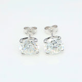 2 x 4.00 ct Round Diamond Earrings