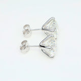 2 x 4.00 ct Round Diamond Earrings