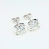 2 x 4.00 ct Round Diamond Earrings