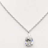 3.00 ct Pear Diamond Chain with Pendant