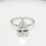 4.00 ct Pear Diamond Solitaire Ring