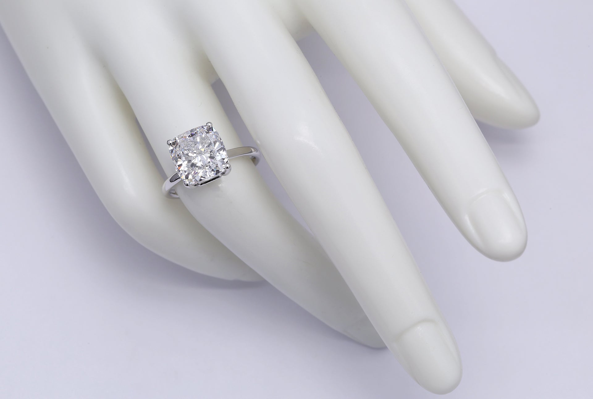 ct Cushion Diamond Solitaire Ring - Main Image