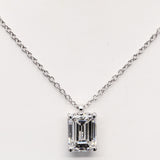 5.00 ct Emerald Diamond Chain with Pendant