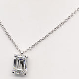 5.00 ct Emerald Diamond Chain with Pendant