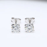 2 x 1.00 ct Round Diamond Earrings