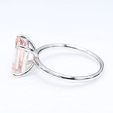 3.00 ct Pink Emerald Diamond in 18kt white gold Ring