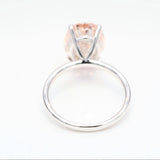 5.00 ct Pink Oval Diamond in 18kt White Gold Ring