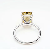 5.00 ct Yellow Cushion Diamond in 18kt White Gold Ring