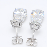 7.00 ct Pear and Round Shape Diamond Earrings