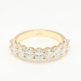 2.00 ct Oval Diamond Half Eternity Ring